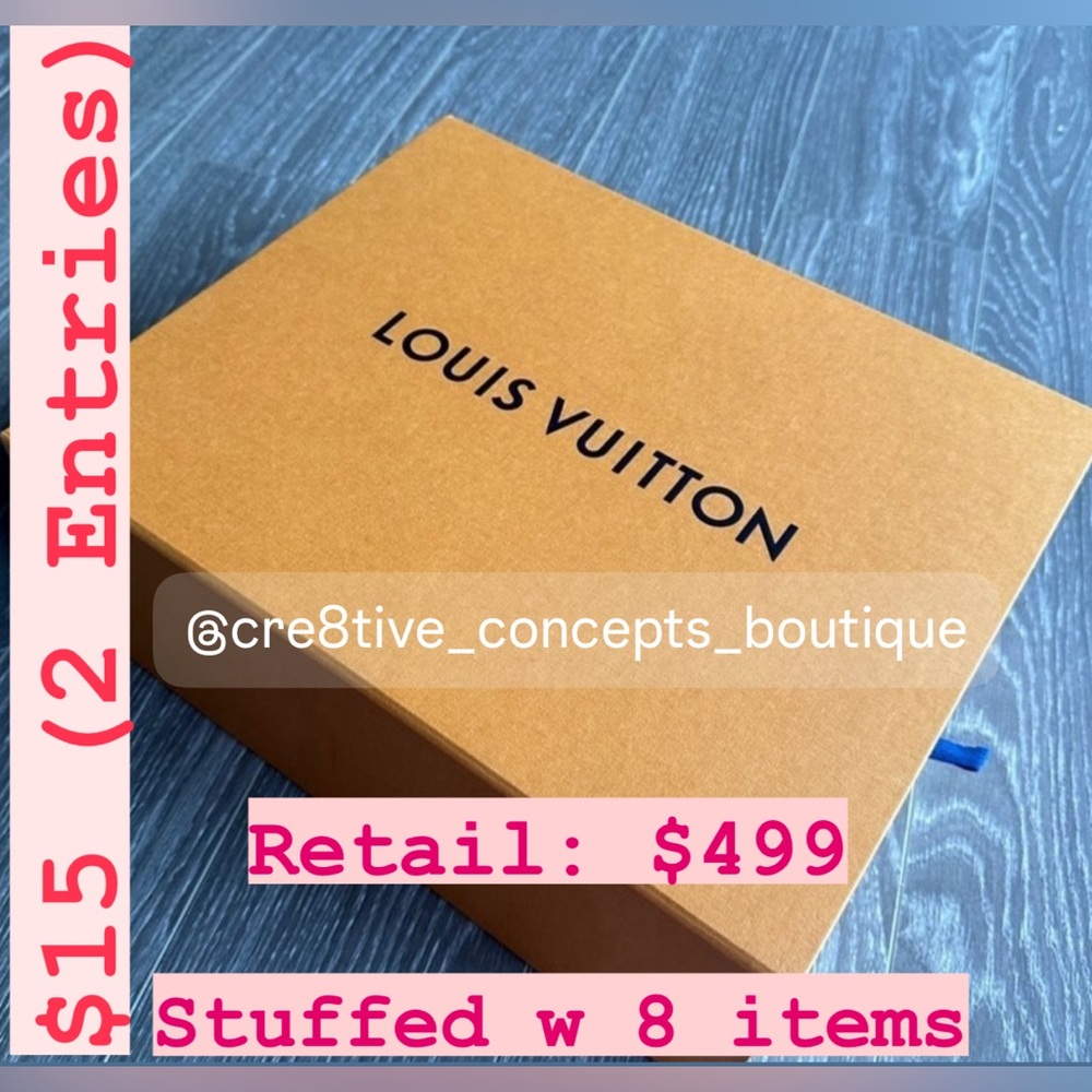 $15 Entry Stuffed Authentic Huge Louis Vuitton Box contents retail $499